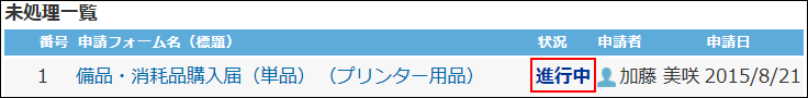 スクリーンショット：進行状況