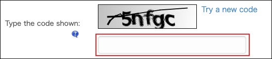 Screenshot: The column to enter the characters is highlighted