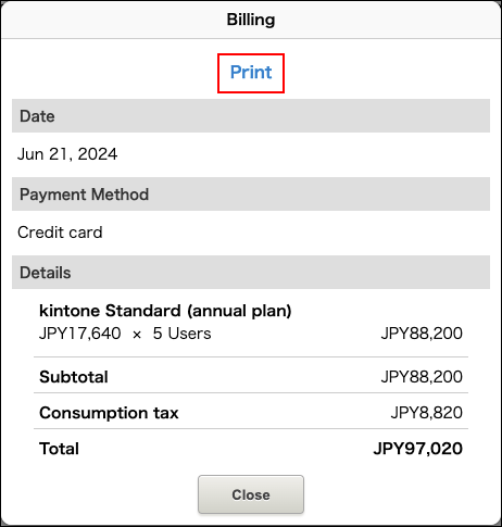 Screenshot: "Print" is highlighted